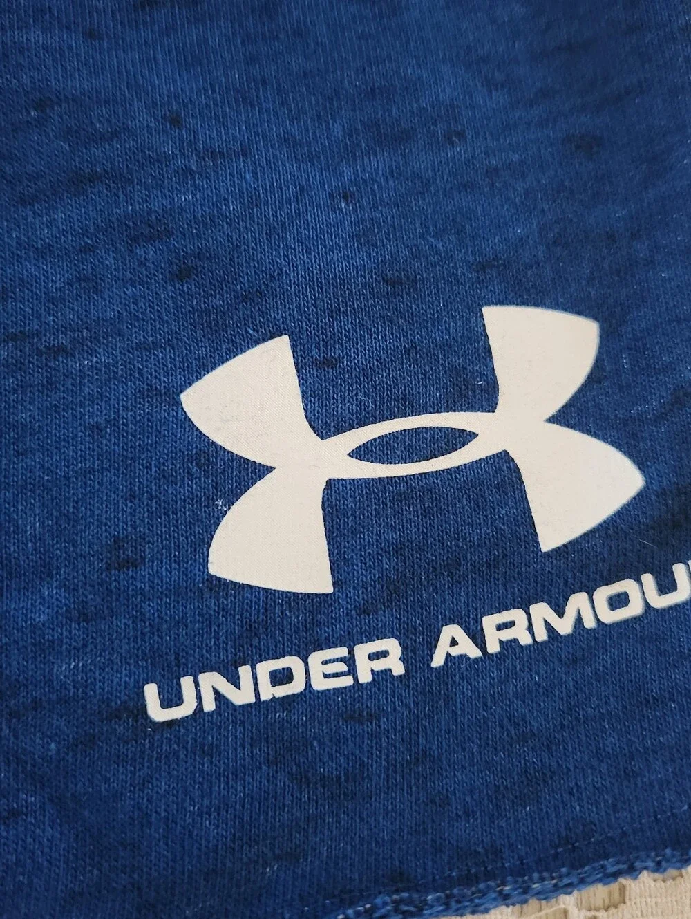 Men's NWT Under Armour Blue Drawstring Cotton Blend Shorts Size Medium